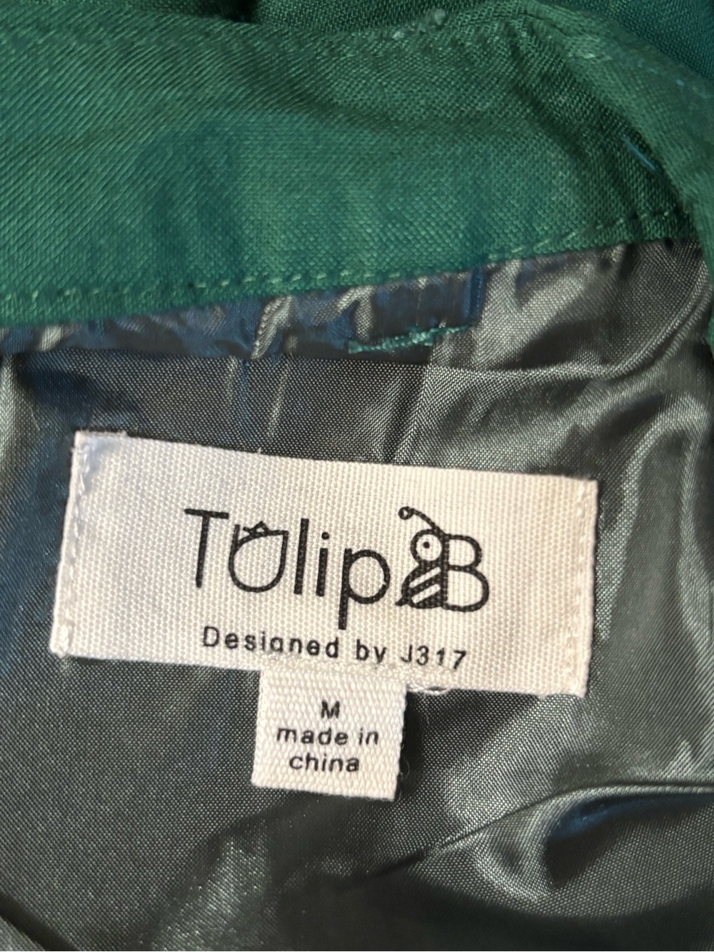 NWT High-Waist Button-Front Skater Skirt in Deep Green With Tan Belt Lined - Picture 5 of 8